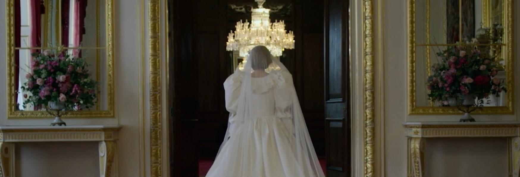The Crown 4: Netflix dona un primo sguardo all’abito da Sposa della Principessa Diana