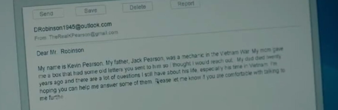 E-mail di Jack a Mr. Robinson - This Is Us